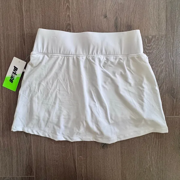 Prince Match Knit Active Skirt Skort White Tennis Golf Pickleball Small Wicking - Image 7