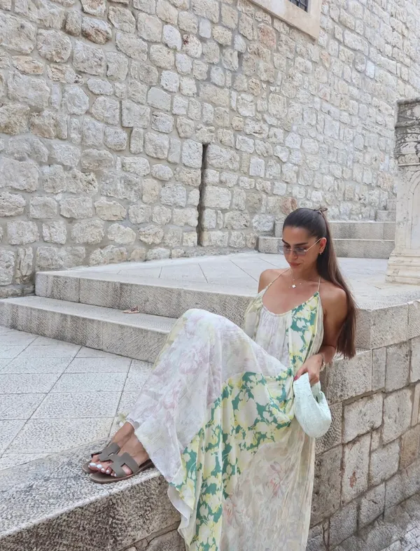 Zara Floral Halter Dress flowy summer casual vacation bohemian - Image 10