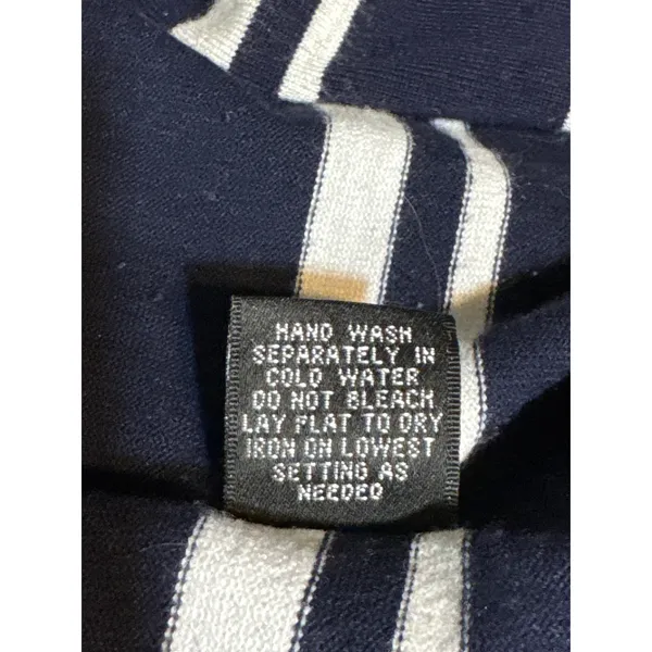 Cyrus Striped Open Front Cardigan Blue White Long Sleeve Size XL - Image 5