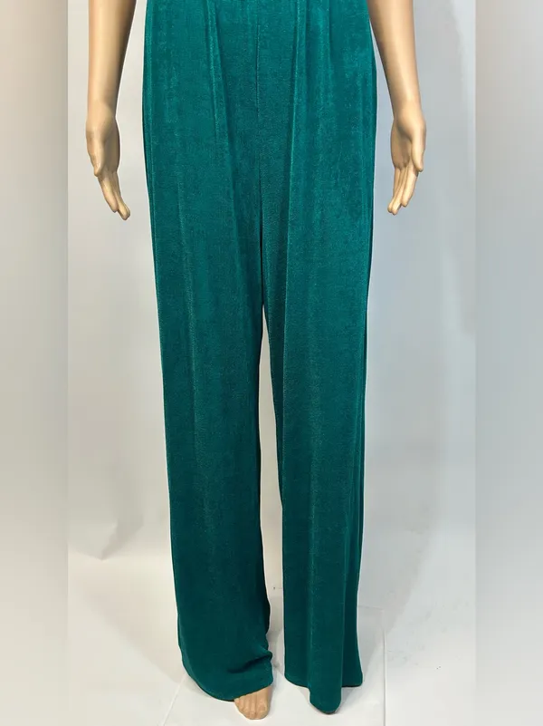 NWT Main Strip Teal Sleeveless V-Neck large Jumpsuit - Image 4
