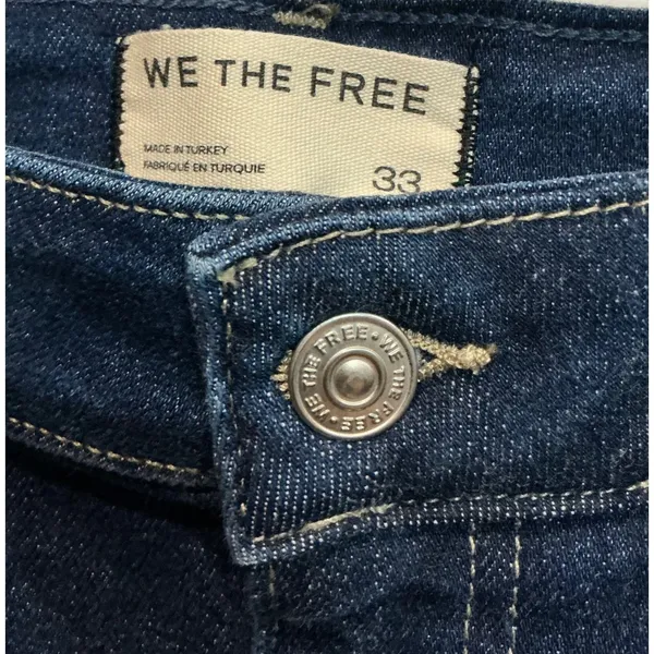 We The Free Current Free People Dusk to Dawn Mid Rise Blue Capri Jeans Stretchy 33 XL - Image 6