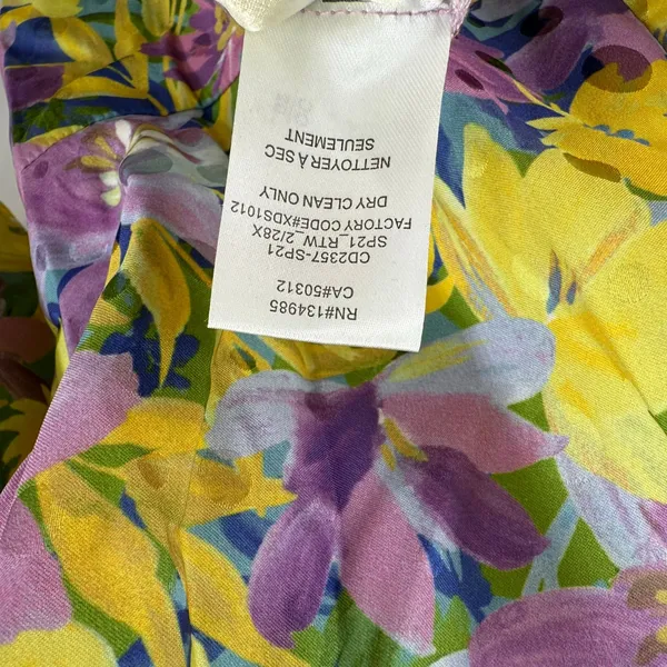For Love and Lemons Cassia Dress Size 1X NWT Yellow Floral Ruched Midi Cocktail - Image 16