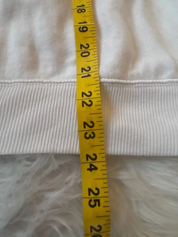 American Eagle Size S Women's White Funday NYC Graphic Crew Neck Sweatshirt - Image 9