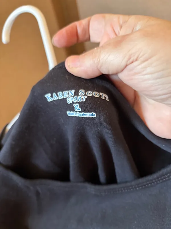 Karen Scott Black Sport Crewneck Long Sleeve Top XL - Image 2