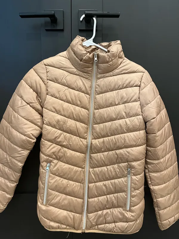 Beige Puffer Jacket Tan - Image 2