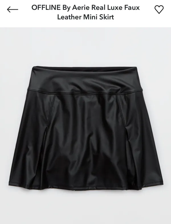 OFFLINE By Aerie Real Luxe Faux Leather Mini Skirt - XS - Image 3