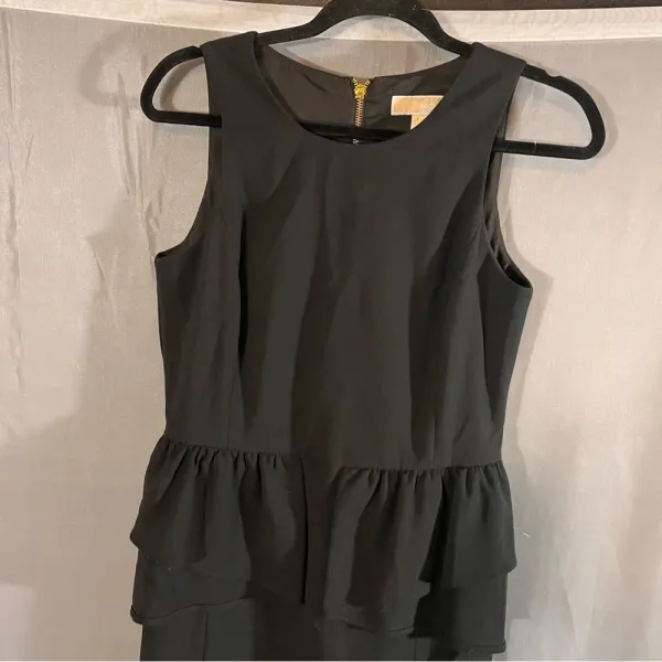 Michael Kors Black‎ Peplum Dress Size 6 - Image 3