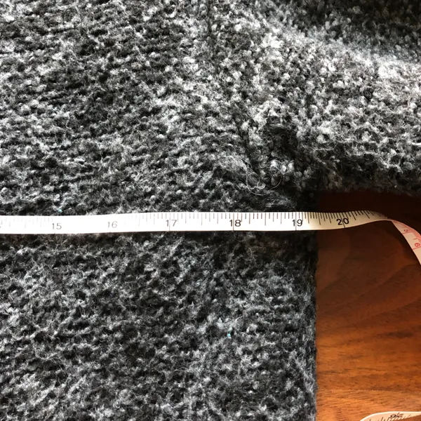 Charcoal Grey Textured Oversized Coat Gray - Image 8