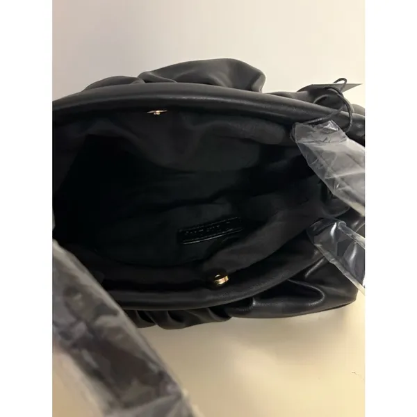 NWT The Drop womens Shanae Scrunch Bag With Drawstring Closure Black - Image 4