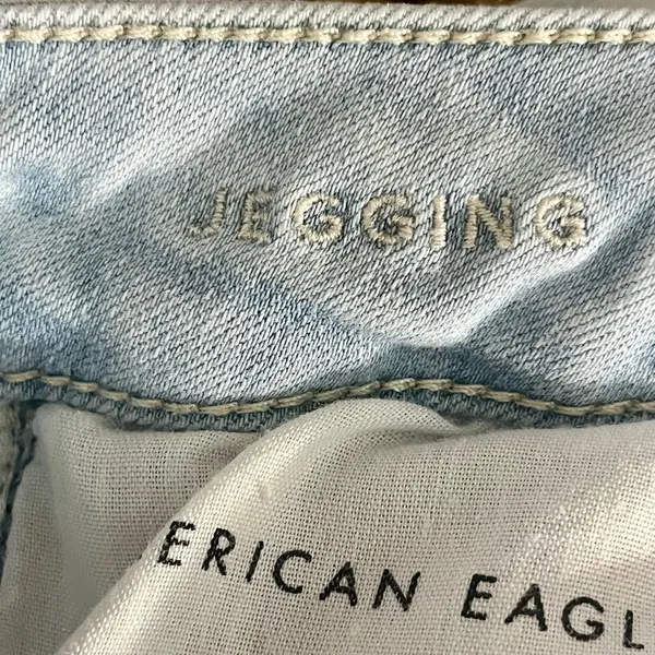 American Eagle Light Wash Next Level Stretch Curvy Super Hi Rise Jegging Jean 2 - Image 6