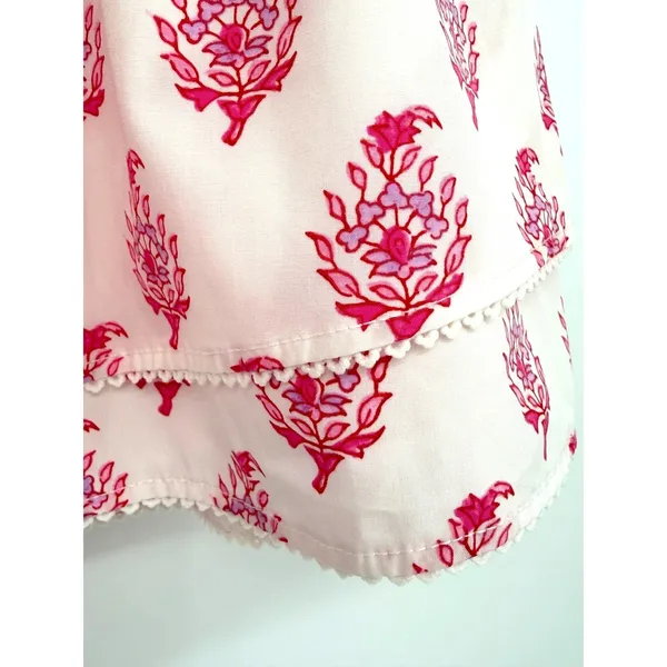 Roller‎ Rabbit Target Ruffle Floral Shorts Women L Pink Drawstring Boho Beach - Image 7