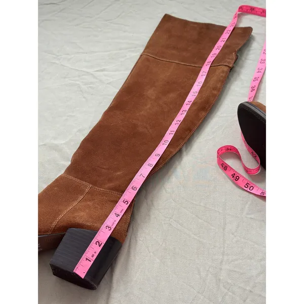 Vintage Y2K Sz7 Steve Madden Orabella Chestnut Genuine Suede Over-the-knee Boots - Image 7