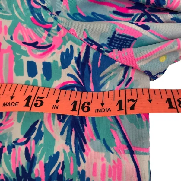 LILLY PULITZER Tarah Luxletic SunGuard Top M Ravello Blue Perfect Match Tennis - Image 12