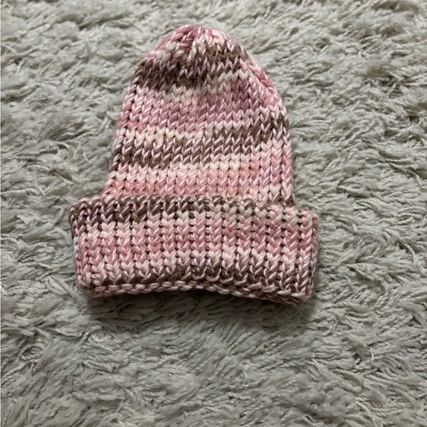 Women’s Cozy Soft Pink Knit Beanie - Image 2