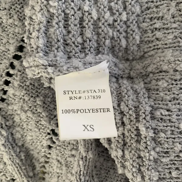 Altar'd State Sweater XS Gray Cropped Knit Pullover‎ Boho Cozy Trendy - Image 6