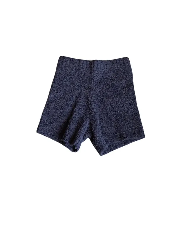 Skims Black Fuzzy Shorts - Image 2