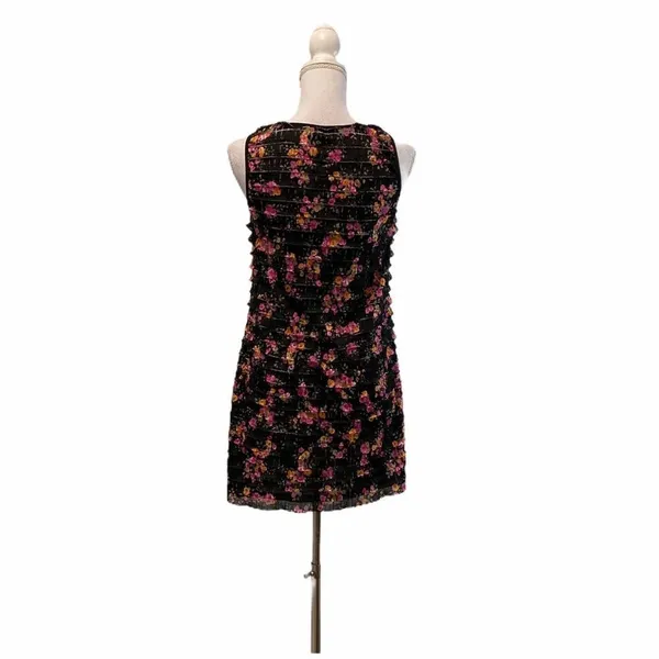 Free People Layer Sleeveless Floral Mini Dress - Image 3