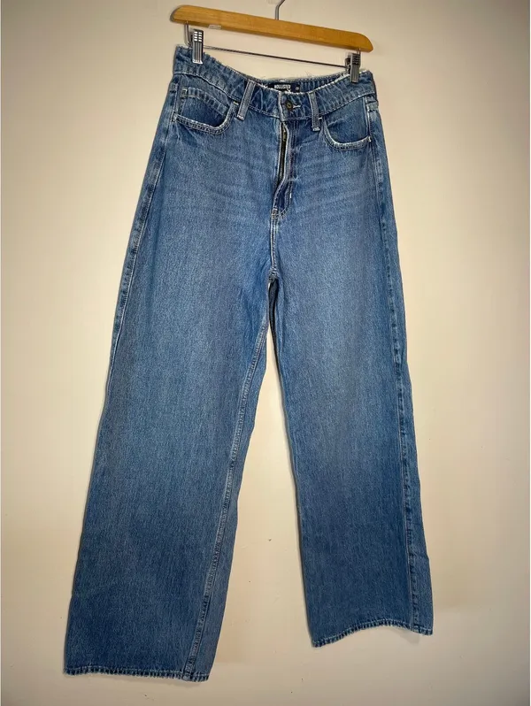 HOLLISTER Ultra High-Rise Baggy WideLeg Y2K Streetwear 8R - Image 4