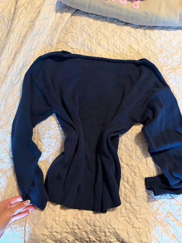Aeropostale Sweater Knit Navy Blue - Image 4