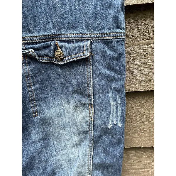 Monthorigin Denim Overalls OS Boho Lagenlook Cottagecore Festival Farm Core M - Image 16
