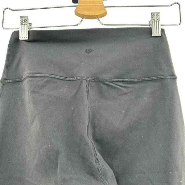 Lululemon High Times Crop *Tech‎ Mesh Black Leggings Size 6 - Image 8