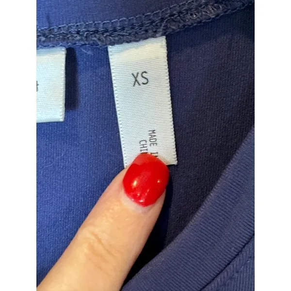Leith Dress Women XS Blue Sleeveless‎ Crew Neck Racerback Midi Tank Athletic - Image 8