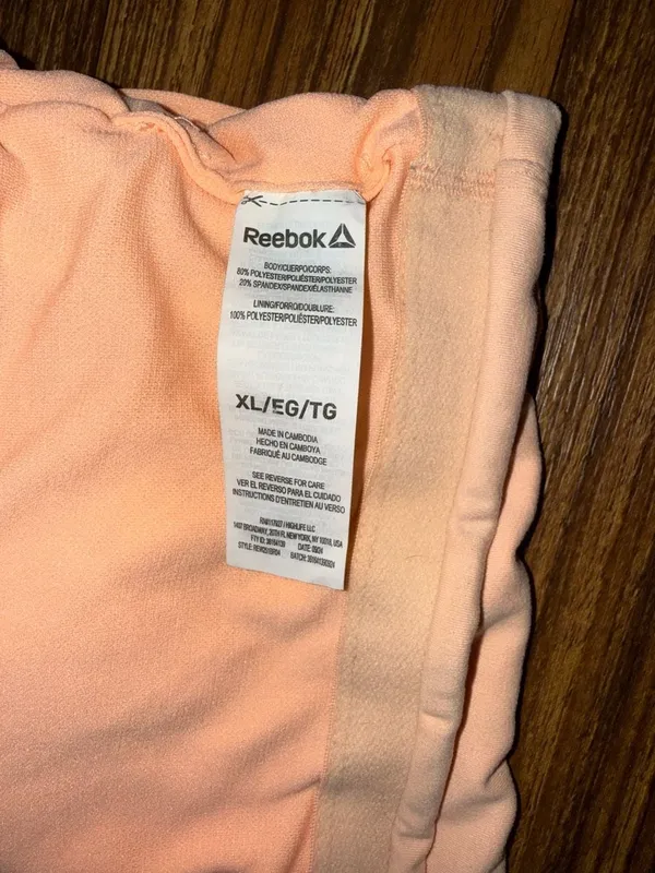 Reebok Lux Peached Longline Sports Bra in Peach - Image 5