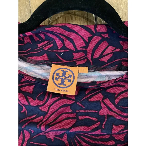 Tory Burch Etta Dress NAVY AZOLLA COMBO in Floral Print Long sleeve Size small - Image 10