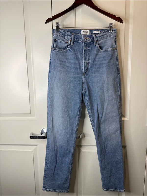 Agolde High Rise Stovepipe Denim Jeans 27” Waist - Image 3
