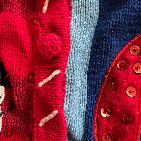 Tiara Women's Christmas Cardigan Sweater XL Multicolor Festive Holiday NOEL‎ - Image 7