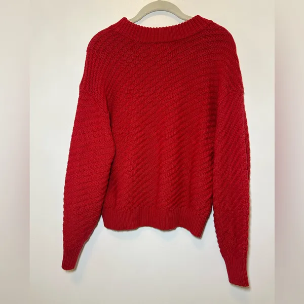 Universal Threads Vibrant Red Women's Medium  Cowl Sweater - Image 7