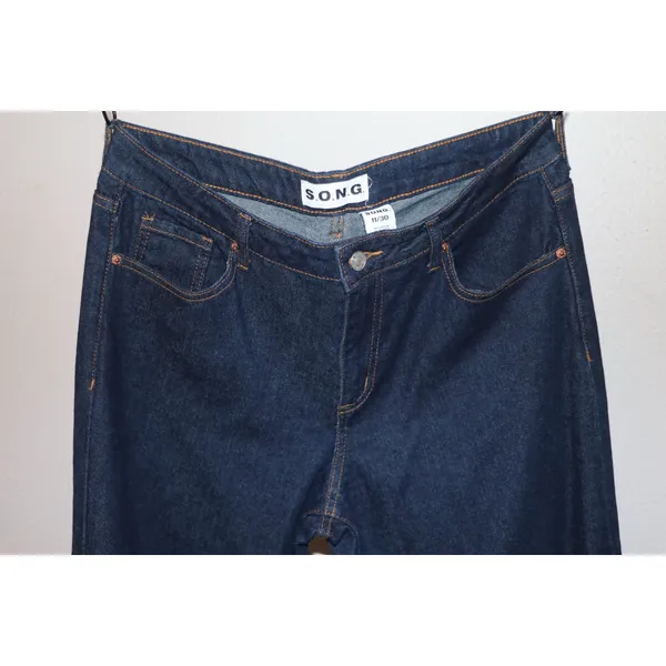 S.O.N.G. Dark Blue Low Rise Baggy Jeans - Image 4