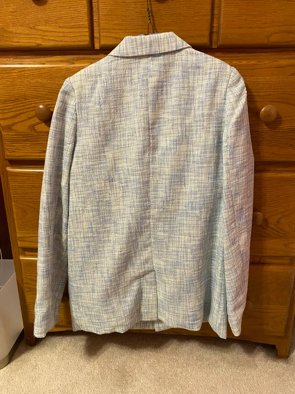 The Clothing Exchange Blue Blazer And Cropped Top Set - Image 3