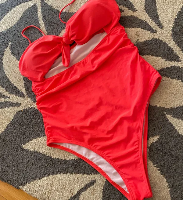 Tempt Me Sexy Cutout Swimsuit for Women High Cut Monokini Tie Knot Front Bathing Suit - Image 6