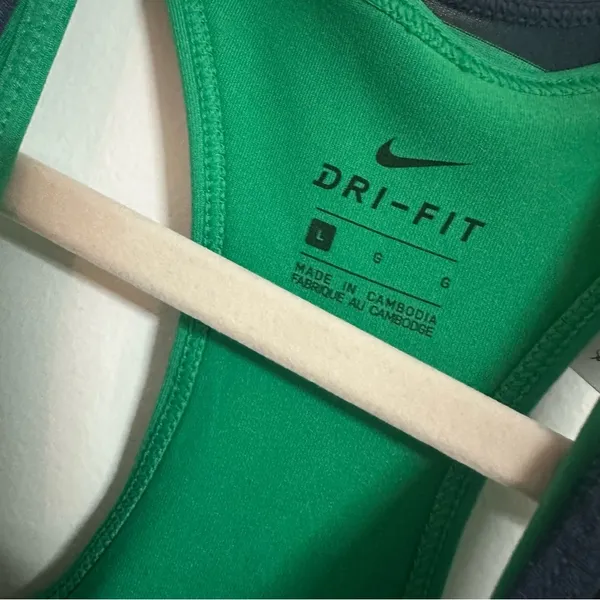 Nike Green Striped Women's Tank Top - Image 3