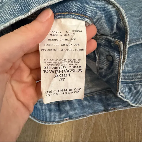Wrangler Distressed Denim Mini Shorts - Image 3