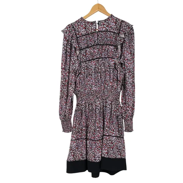 Rails Faren Floral Long Sleeve Smocked Waist‎ Mini Dress Sz S Work - Image 2