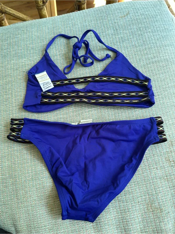 NWOT L*Space bikini set southwestern royal blue - Image 4
