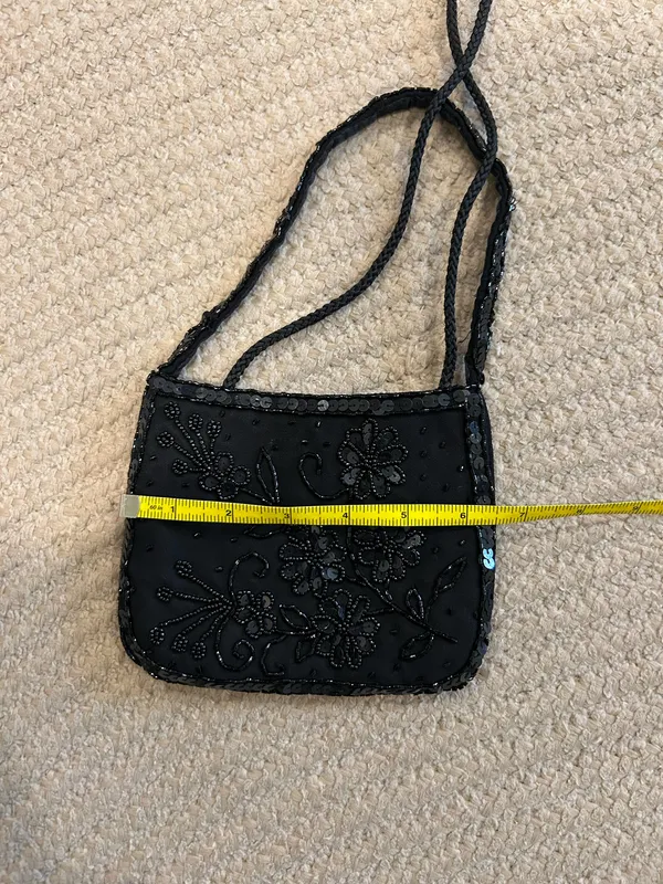 Vintage beaded purse Black - Image 6