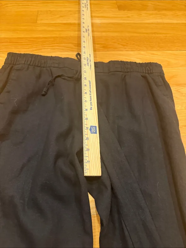 Old Navy black linen blend pants size large . - Image 5
