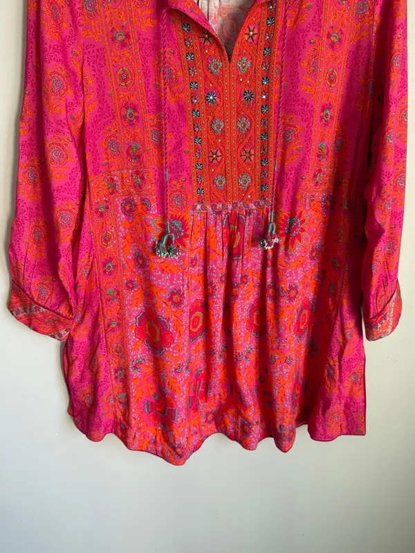 Soft Surroundings‎ Marcella Framboise Fuschia Tunic Medium - Image 5