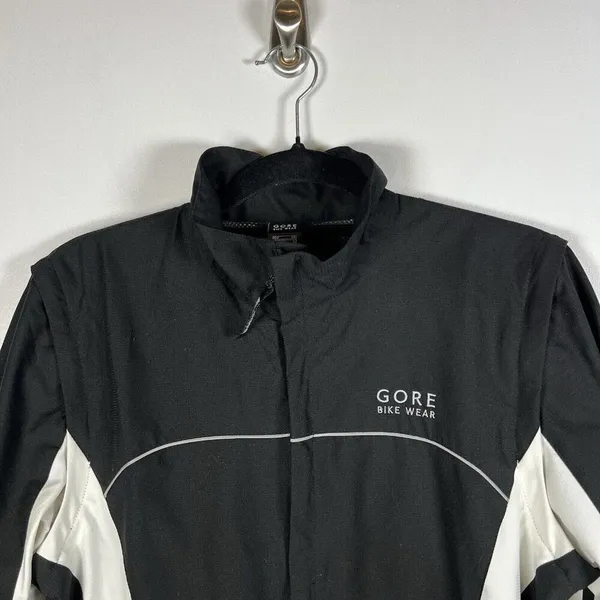 Gore‎ Wear Windstopper Cycling Running Jacket Men's Large Black Windbreaker Zip - Image 3