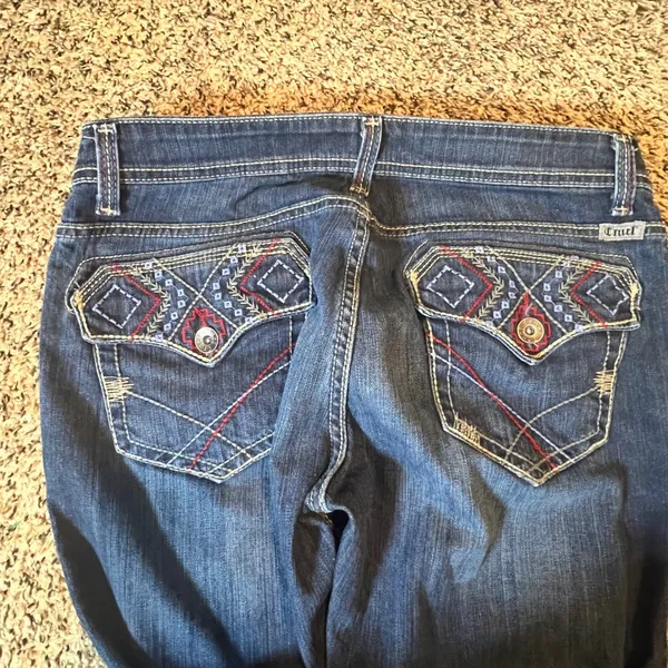 Cruel Denim Blake Womens 30/9S Dark Wash Embroidered Bootcut Jeans‎ CB41754071 - Image 8