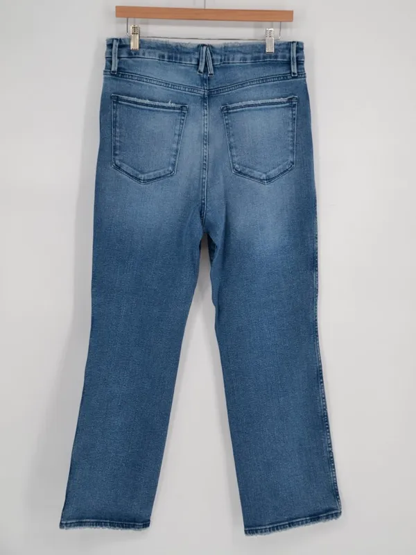 Good American Always Fits Good Legs Straight Jeans High Rise Blue Womens 14 / 32 - Image 3