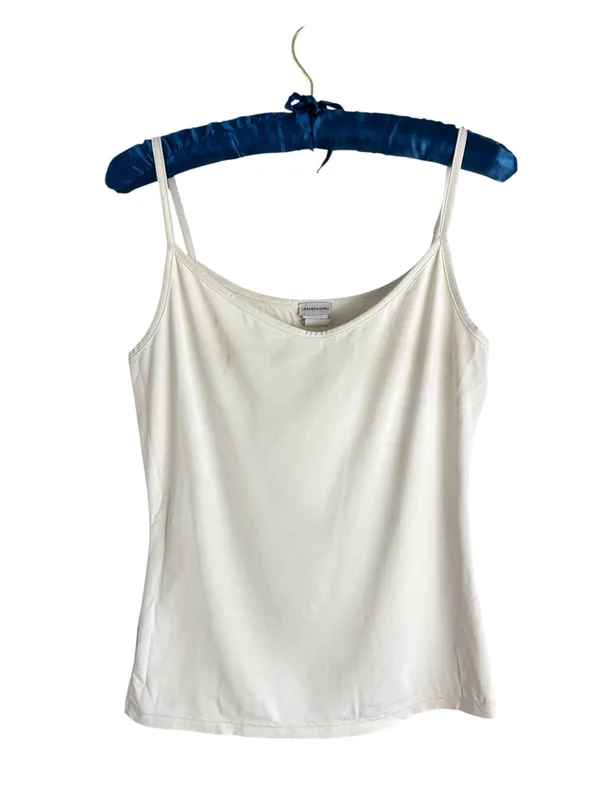Intimissimi Square Neck Classic White Camisole Tank Top lightweight designer Med - Image 2