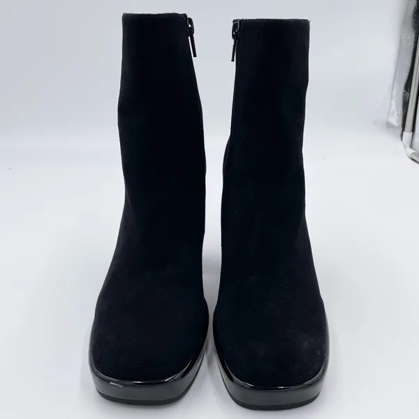 Jeffrey Campbell Mary Kate Ankle Platform Booties Black Suede Size 7 Free People - Image 3