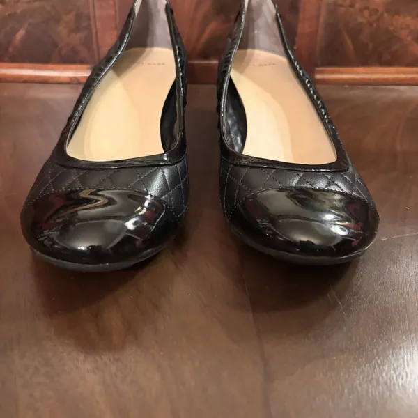 Cole Haan NikeAir Quilted‎ Leather Wedge Flats Black Womens 8 Comfort - Image 3