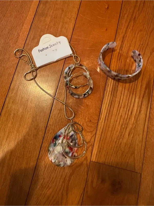ORAZIO Acrylic Jewelry Set for Women Statement Boho Resin - Image 3