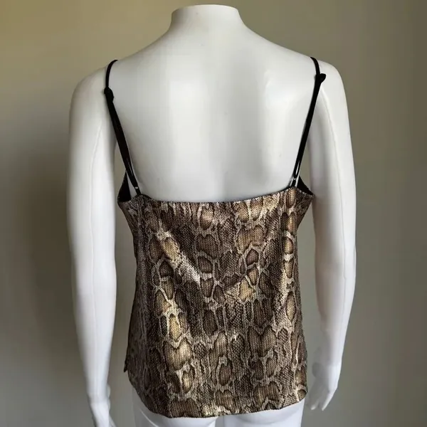 L’AGENCE Metallic Snakeskin Print Camisole Tank Top Size S NWT - Image 4