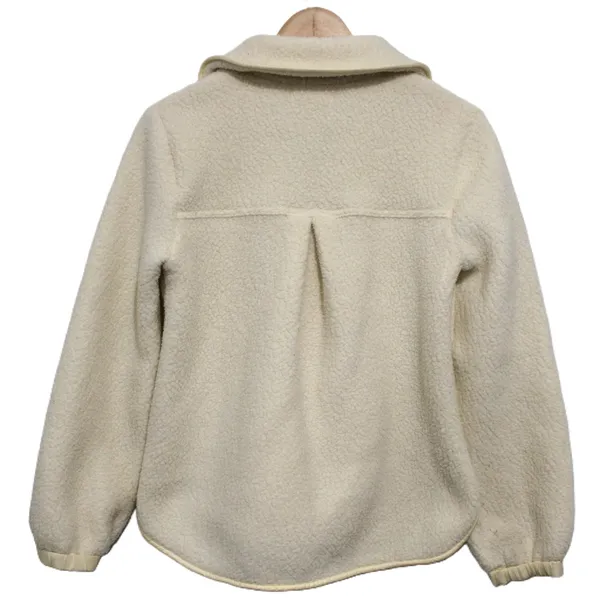 Womens Madewell Polartec Fleece Popover Jacket Antique Cream Sherpa K1507 Sz XS - Image 2